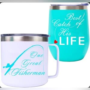 Father’s Day gift His and Hers Fishing Cups